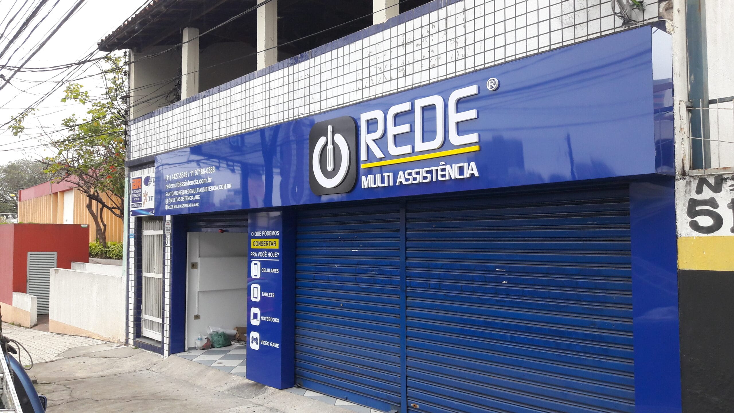 Fachada em acm santo andré rede