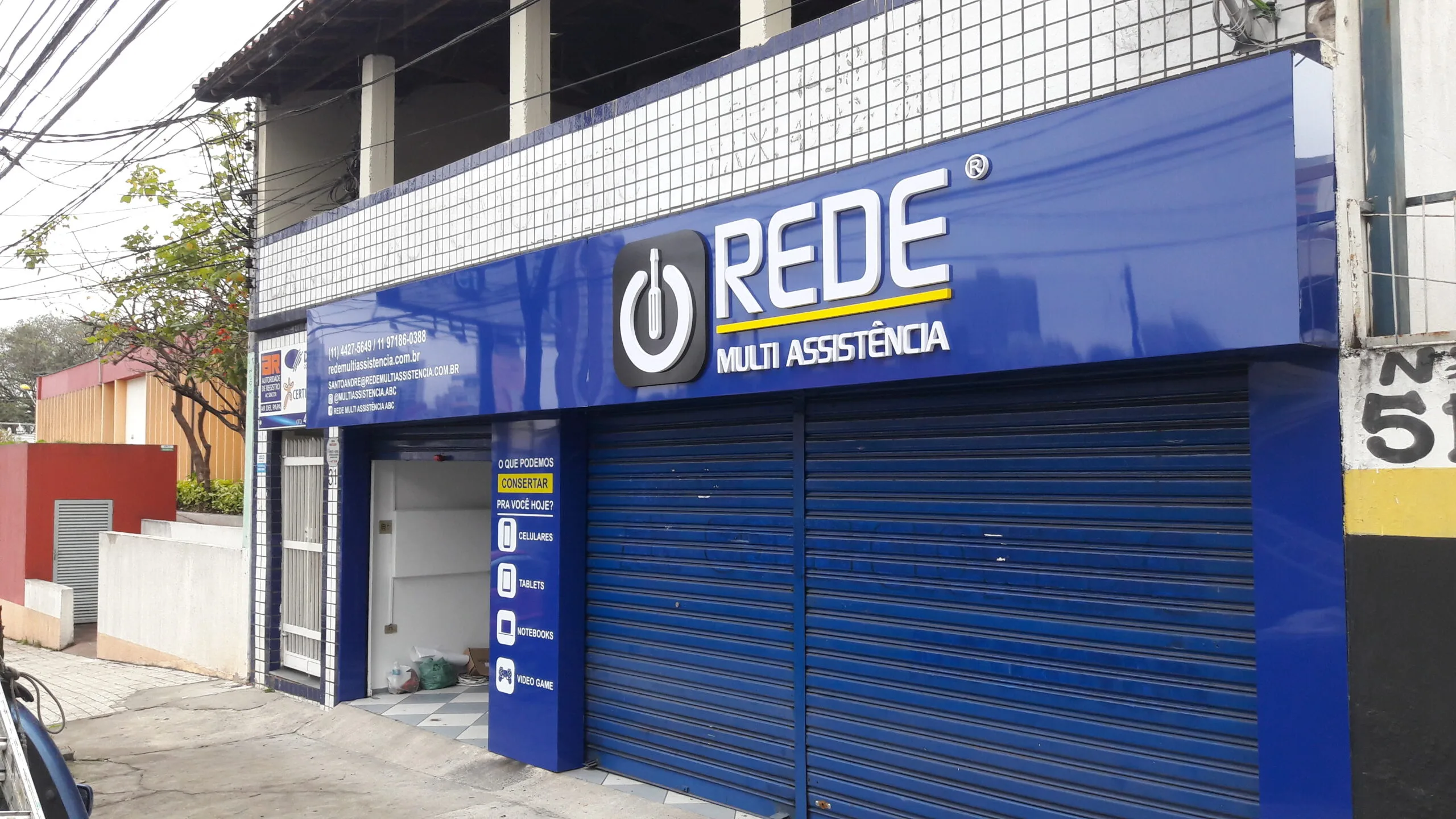 Fachada em acm santo andré rede